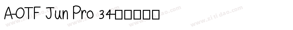 A-OTF Jun Pro 34字体转换
